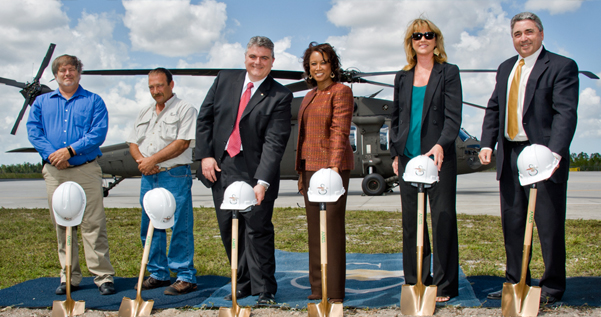 Jennifer  at groundbreaking as she announces expansion of Sikorsky job expansion in Florida